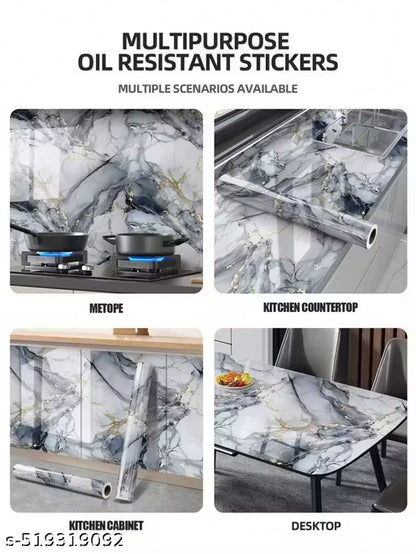 sky Self Adhesive Wallpaper PVC Bathroom Wall Stickers Contact Paper Kitchen cabinets Marble Wallpaper Oil Proof Waterproof Floor Tiles Stickers Waterproof Wall Paper for Home and Kitchen Decor (60 x 200 cm)( PACK OF 1 )