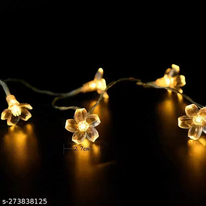 14 LED 3 Meter Warm White Silicone Blossom Flower Fairy String Lights Series Lights for Festival Home Decoration (Warm White)