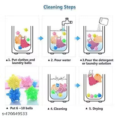 12 Pieces Washer Balls, Reusables Tangle-Free Eco-Friendly Laundry Scrubbing Balls, Solid Colorful Laundry Washing Balls Enhance Your Machine Cleaning Powers