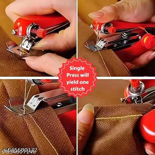 Handheld Sewing Machine Portable Heavy Duty Mini Manual Sewing Machine for Jeans Clothes Fabrics