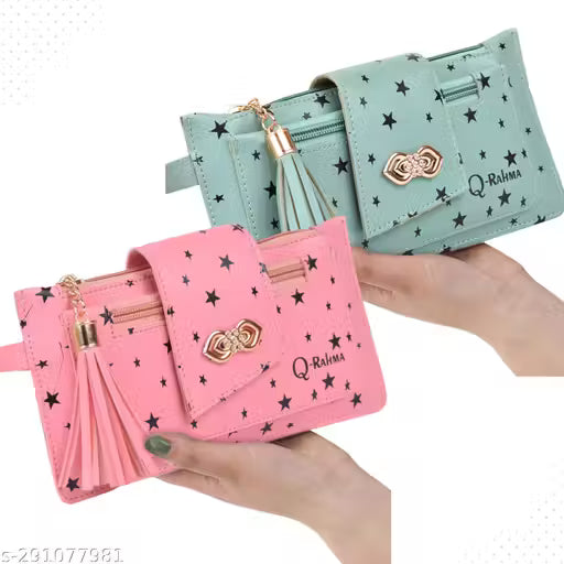 Fances Star Printed Combo Wallet for Women | Gift for Girls (Pack of 2)